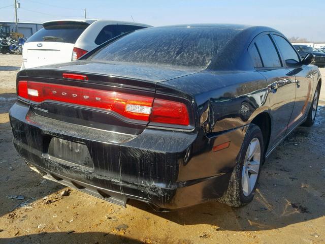 2C3CDXBG4EH170342 - 2014 DODGE CHARGER SE BLACK photo 4