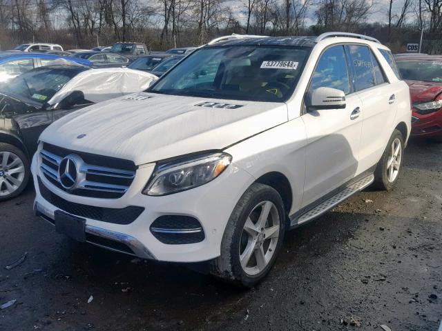 4JGDA5HB5GA714224 - 2016 MERCEDES-BENZ GLE 350 4M WHITE photo 2