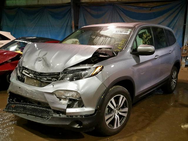 5FNYF6H72HB049266 - 2017 HONDA PILOT EXLN SILVER photo 2