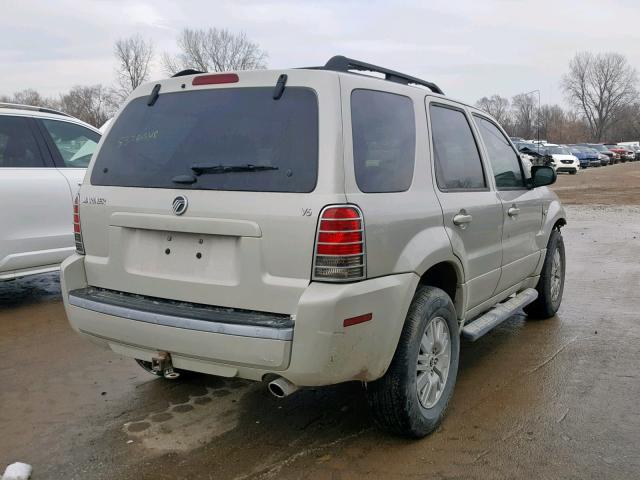 4M2CU81147KJ01641 - 2007 MERCURY MARINER LU SILVER photo 4