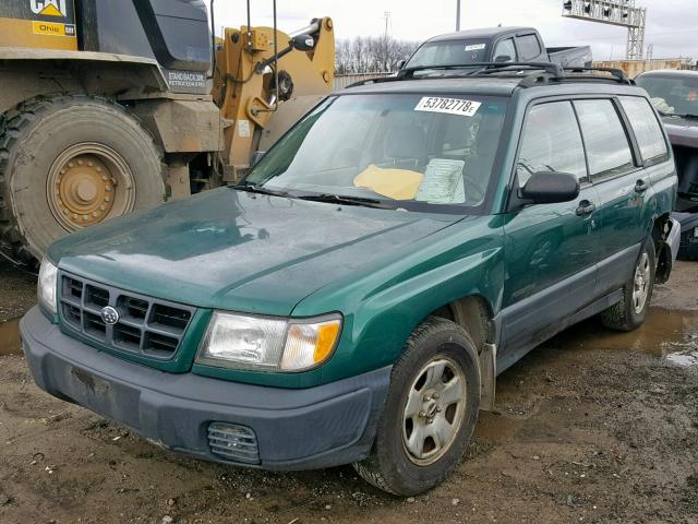 JF1SF6351YH710982 - 2000 SUBARU FORESTER L GREEN photo 2