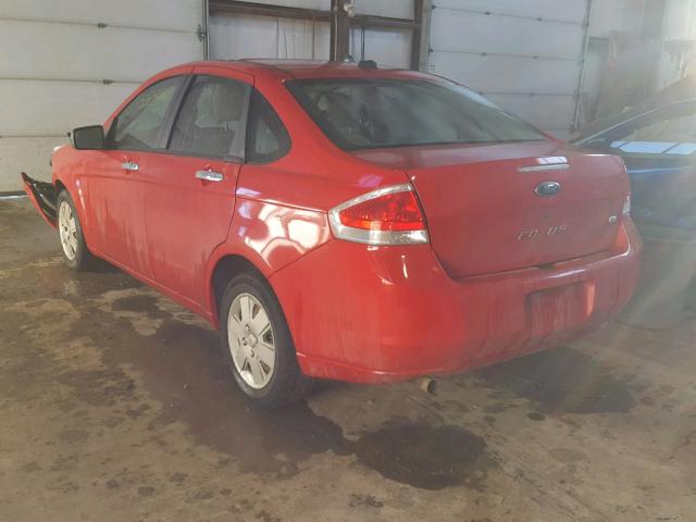 1FAHP34N78W199214 - 2008 FORD FOCUS S/SE RED photo 3