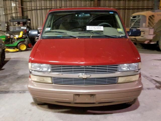 1GNDM19X02B144013 - 2002 CHEVROLET ASTRO MAROON photo 9