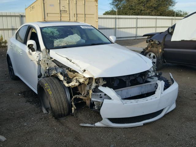 JTHBK262372033238 - 2007 LEXUS IS 250 WHITE photo 1