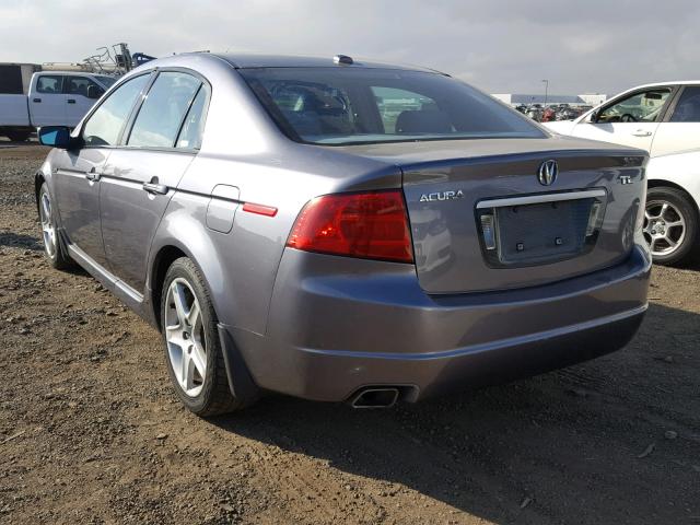 19UUA66295A007204 - 2005 ACURA TL GRAY photo 3