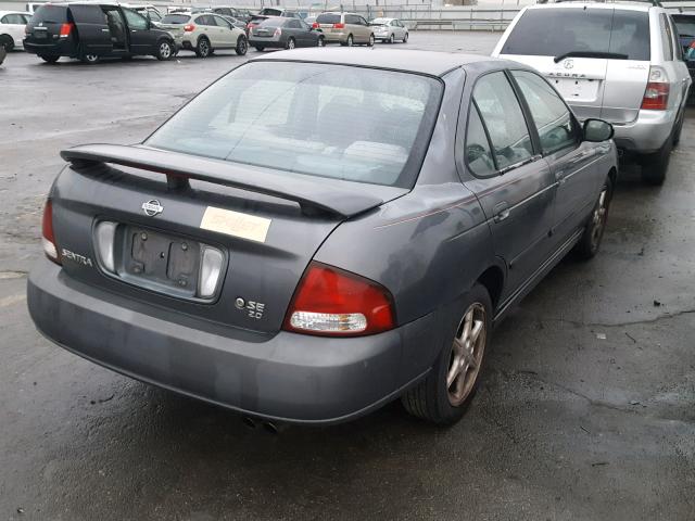 3N1BB51D81L107676 - 2001 NISSAN SENTRA SE GRAY photo 4