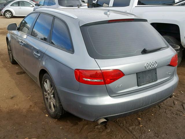 WAUVF78K69A202445 - 2009 AUDI A4 2.0T AV GRAY photo 3