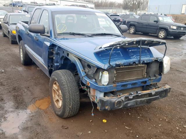 1D7HW48K76S534775 - 2006 DODGE DAKOTA QUA BLUE photo 1