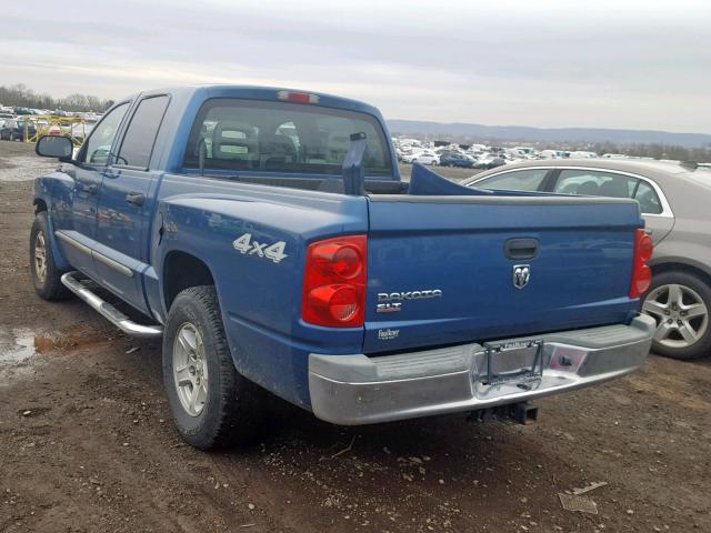 1D7HW48K76S534775 - 2006 DODGE DAKOTA QUA BLUE photo 3