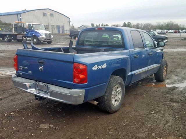 1D7HW48K76S534775 - 2006 DODGE DAKOTA QUA BLUE photo 4