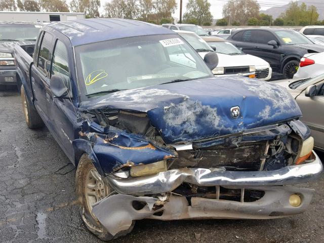 1B7HG2AN91S299336 - 2001 DODGE DAKOTA QUA BLUE photo 1