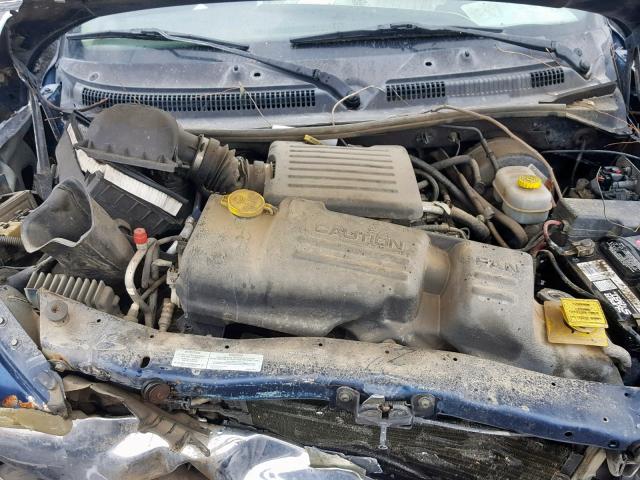 1B7HG2AN91S299336 - 2001 DODGE DAKOTA QUA BLUE photo 7