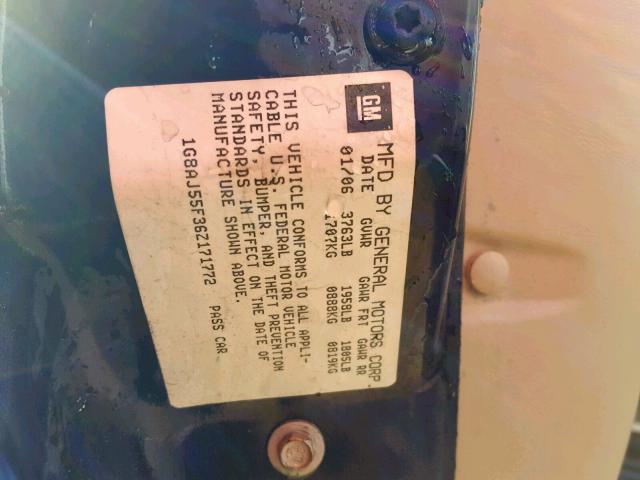 1G8AJ55F36Z171772 - 2006 SATURN ION LEVEL GOLD photo 10