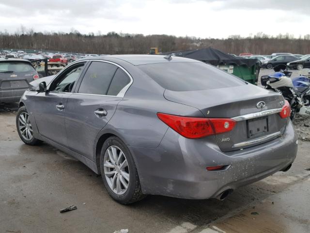 JN1CV7ARXGM250470 - 2016 INFINITI Q50 BASE GRAY photo 3