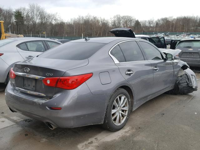 JN1CV7ARXGM250470 - 2016 INFINITI Q50 BASE GRAY photo 4