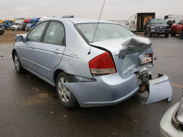 KNAFE121675464959 - 2007 KIA SPECTRA EX BLUE photo 3