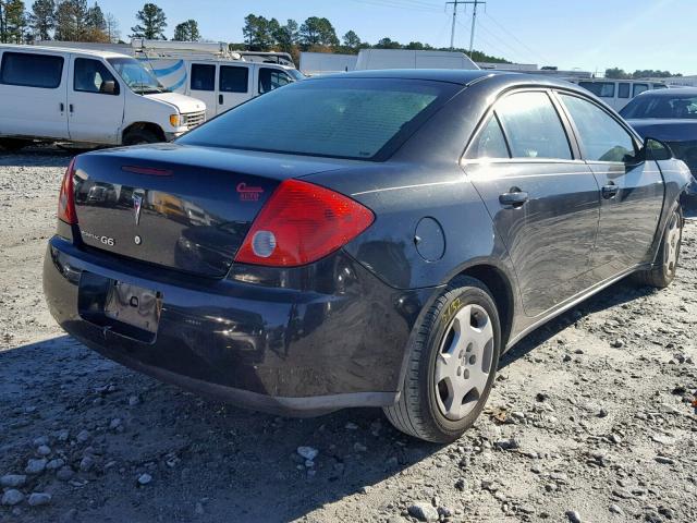 1G2ZF57B884294671 - 2008 PONTIAC G6 VALUE L BLACK photo 4