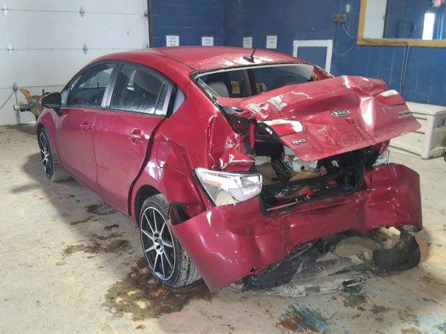 KNADN4A39C6059498 - 2012 KIA RIO EX RED photo 3