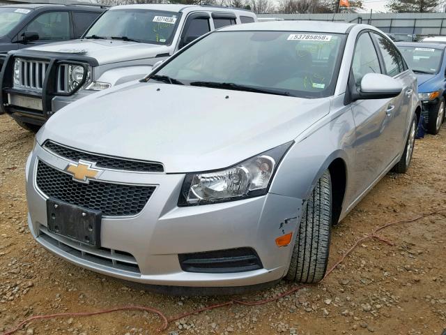 1G1PJ5SB8E7172856 - 2014 CHEVROLET CRUZE ECO SILVER photo 2