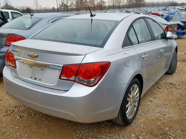 1G1PJ5SB8E7172856 - 2014 CHEVROLET CRUZE ECO SILVER photo 4