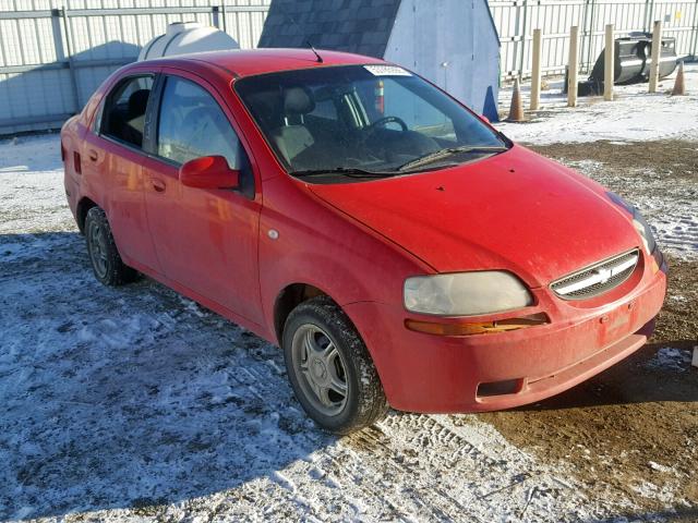 KL1TD56676B641371 - 2006 CHEVROLET AVEO BASE Қызыл фото 1