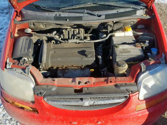 KL1TD56676B641371 - 2006 CHEVROLET AVEO BASE Қызыл фото 7