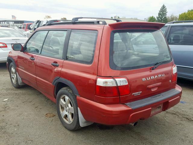 JF1SF65621H743033 - 2001 SUBARU FORESTER S RED photo 3