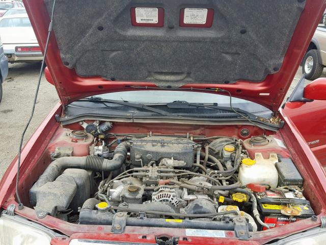 JF1SF65621H743033 - 2001 SUBARU FORESTER S RED photo 7