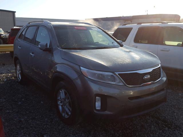 5XYKT4A63EG428737 - 2014 KIA SORENTO LX GRAY photo 1