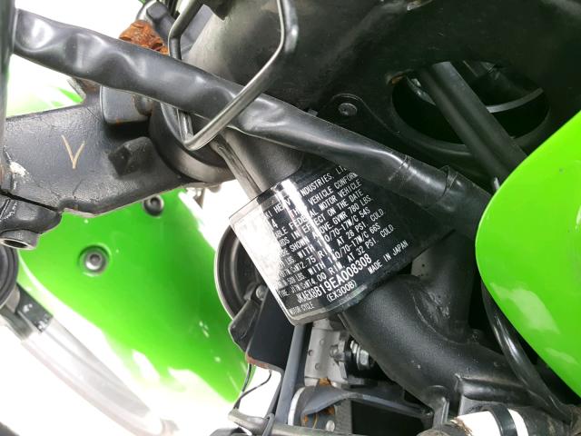 JKAEX8B19EA008308 - 2014 KAWASAKI EX300 B GREEN photo 10