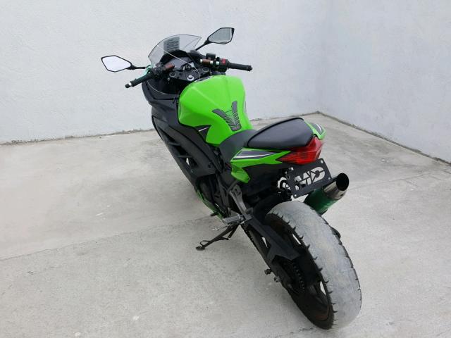 JKAEX8B19EA008308 - 2014 KAWASAKI EX300 B GREEN photo 3