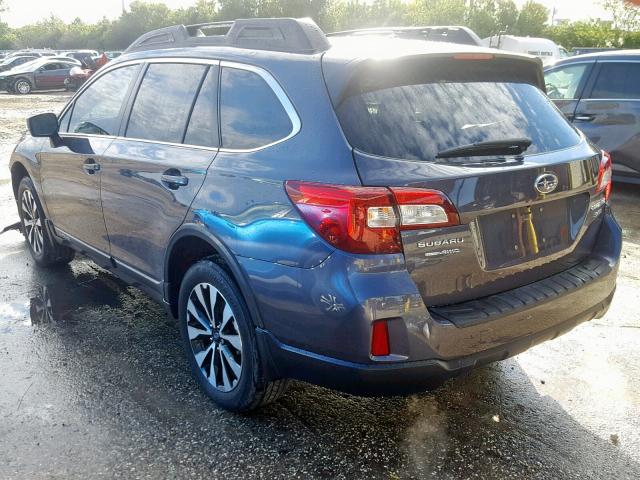 4S4BSENC9F3286727 - 2015 SUBARU OUTBACK 3. BLUE photo 3