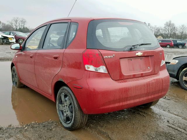 KL1TD66618B222313 - 2008 CHEVROLET AVEO BASE Қызыл фото 3