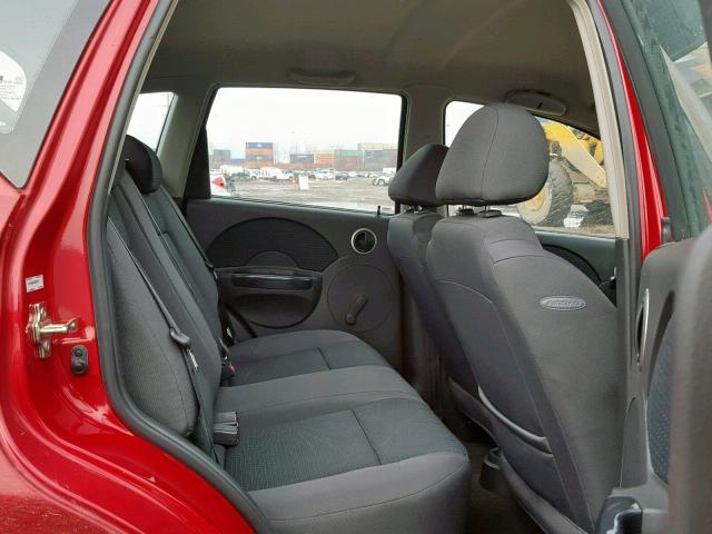 KL1TD66618B222313 - 2008 CHEVROLET AVEO BASE Қызыл фото 6