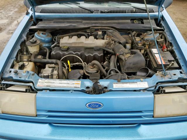 1FACP31X9PK153793 - 1993 FORD TEMPO GL BLUE photo 7