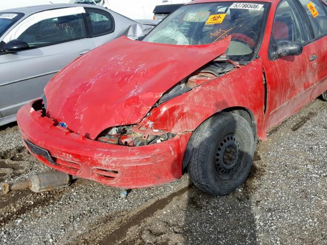 1G1JC524127319631 - 2002 CHEVROLET CAVALIER B RED photo 9