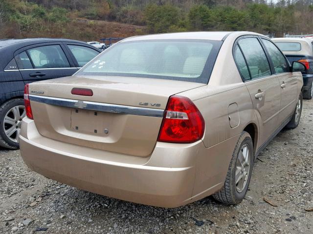 1G1ZT52815F134544 - 2005 CHEVROLET MALIBU LS 金色 照片 4