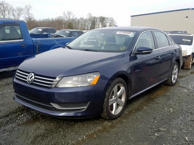 1VWBP7A32CC065096 - 2012 VOLKSWAGEN PASSAT SE BLUE photo 2