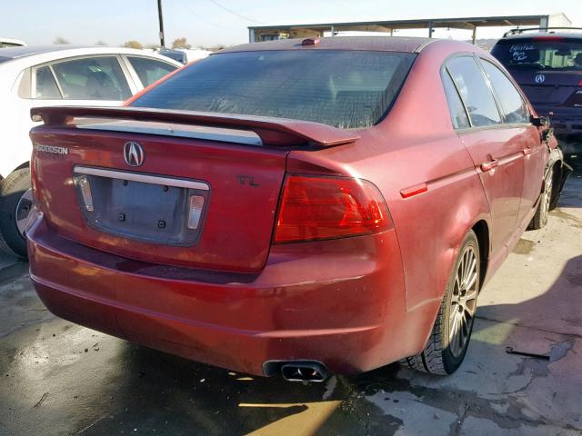 19UUA66275A035843 - 2005 ACURA TL BURGUNDY photo 4