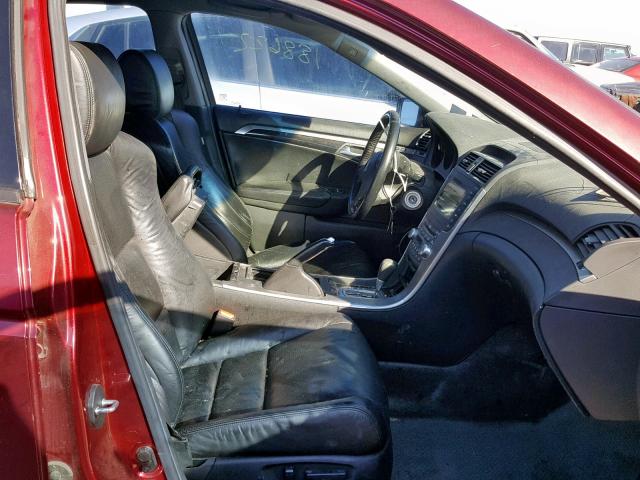 19UUA66275A035843 - 2005 ACURA TL BURGUNDY photo 5