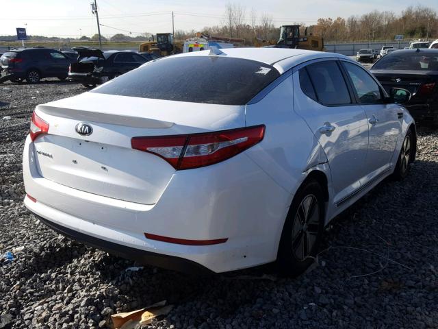 KNAGM4AD6C5034248 - 2012 KIA OPTIMA HYB WHITE photo 4