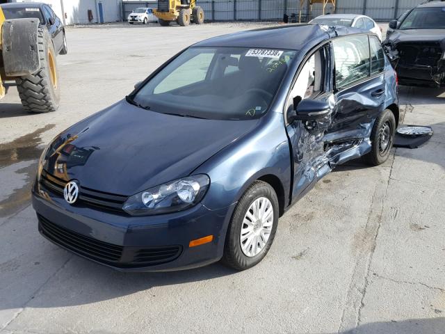 WVWDB7AJ7EW008676 - 2014 VOLKSWAGEN GOLF BLUE photo 2