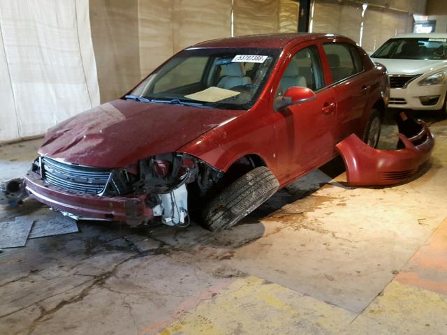 1G1AL58F587245163 - 2008 CHEVROLET COBALT LT RED photo 2