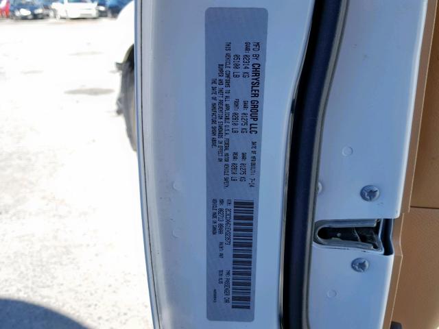 2C3CDXHG1EH323573 - 2014 DODGE CHARGER SX WHITE photo 10