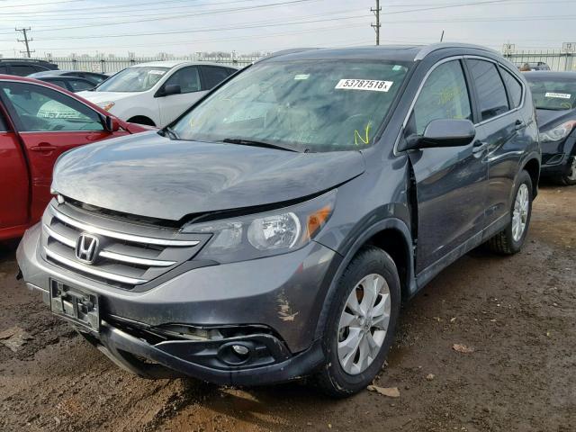 5J6RM4H74CL031639 - 2012 HONDA CR-V EXL GRAY photo 2