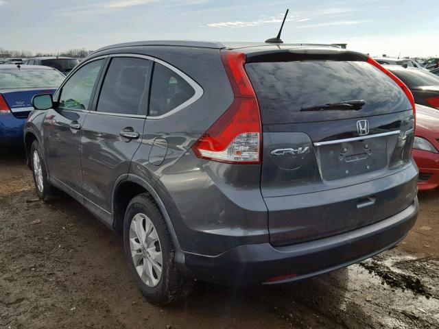 5J6RM4H74CL031639 - 2012 HONDA CR-V EXL GRAY photo 3