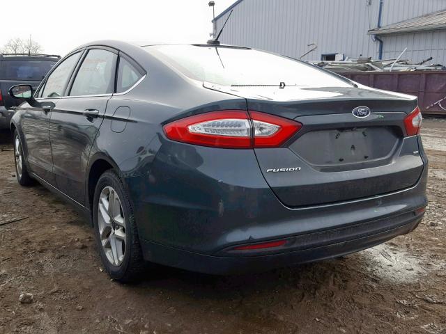 3FA6P0H77FR280764 - 2015 FORD FUSION SE GRAY photo 3