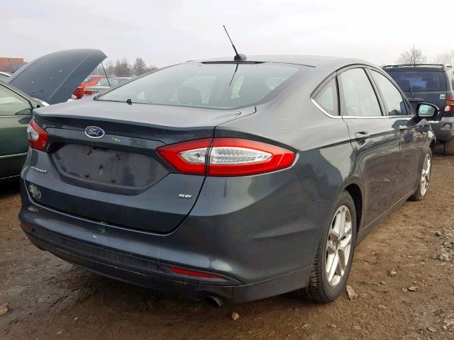 3FA6P0H77FR280764 - 2015 FORD FUSION SE GRAY photo 4