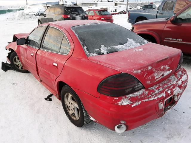 1G2NF52T4YC524047 - 2000 PONTIAC GRAND AM S RED photo 3