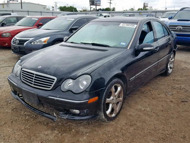 WDBRF52H17F925561 - 2007 MERCEDES-BENZ C 230 BLACK photo 2